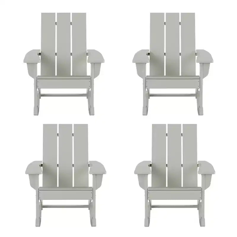WestinTrends Modern Adirondack Outdoor Rocking Chair (Set of 4)