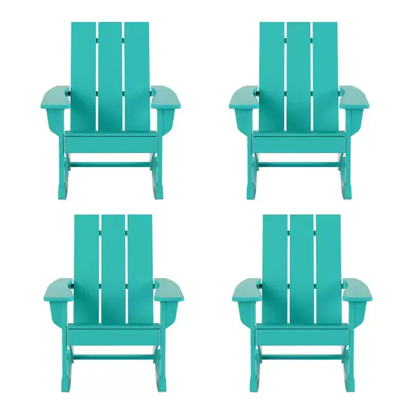 WestinTrends Modern Adirondack Outdoor Rocking Chair (Set of 4)