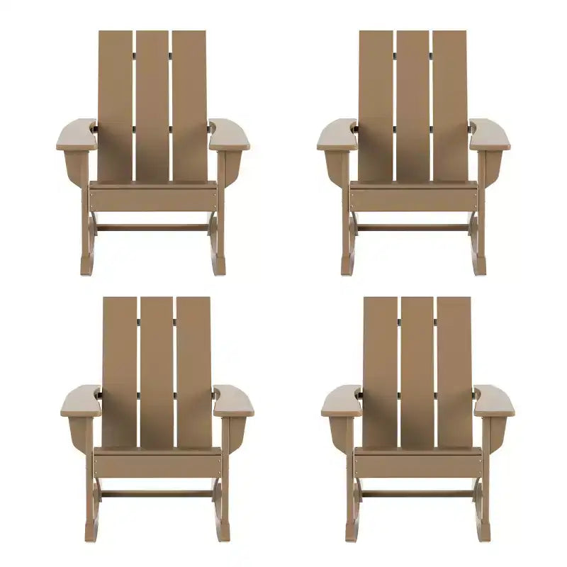 WestinTrends Modern Adirondack Outdoor Rocking Chair (Set of 4)