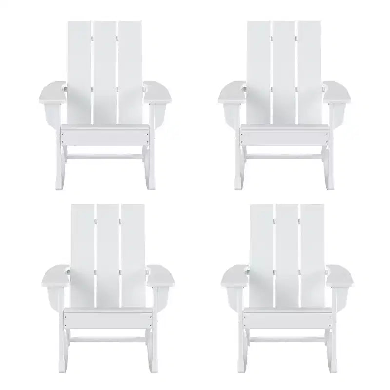 WestinTrends Modern Adirondack Outdoor Rocking Chair (Set of 4)