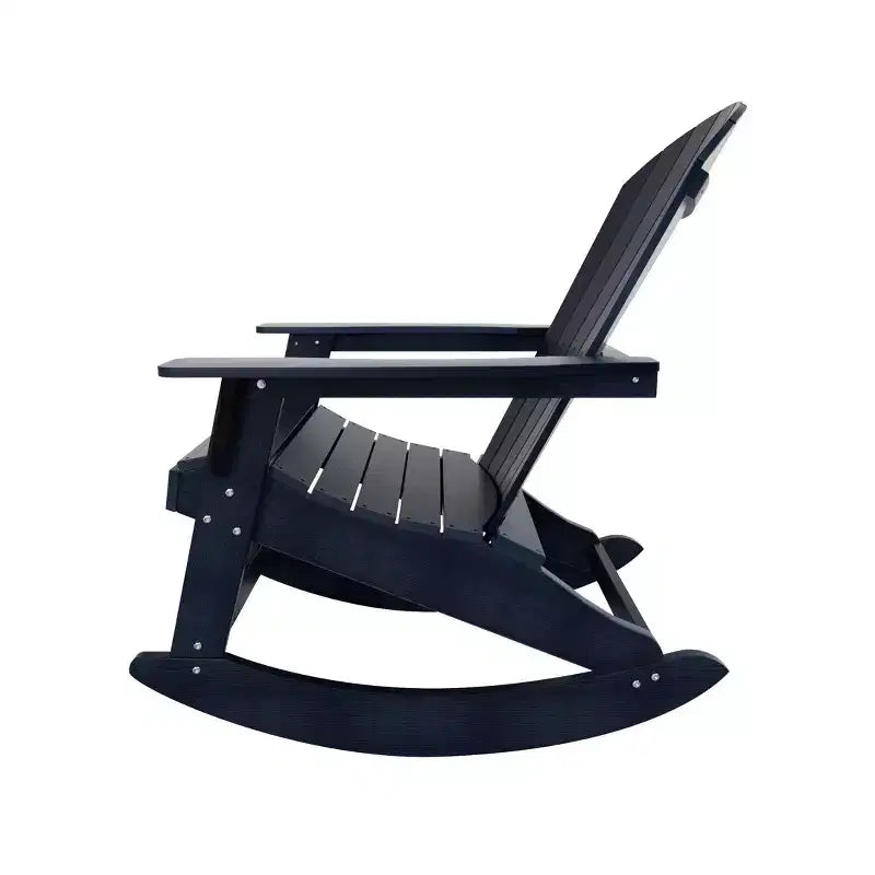 WestinTrends 2-Piece Outdoor Patio Adirondack Rocking Chair with Side Table Set