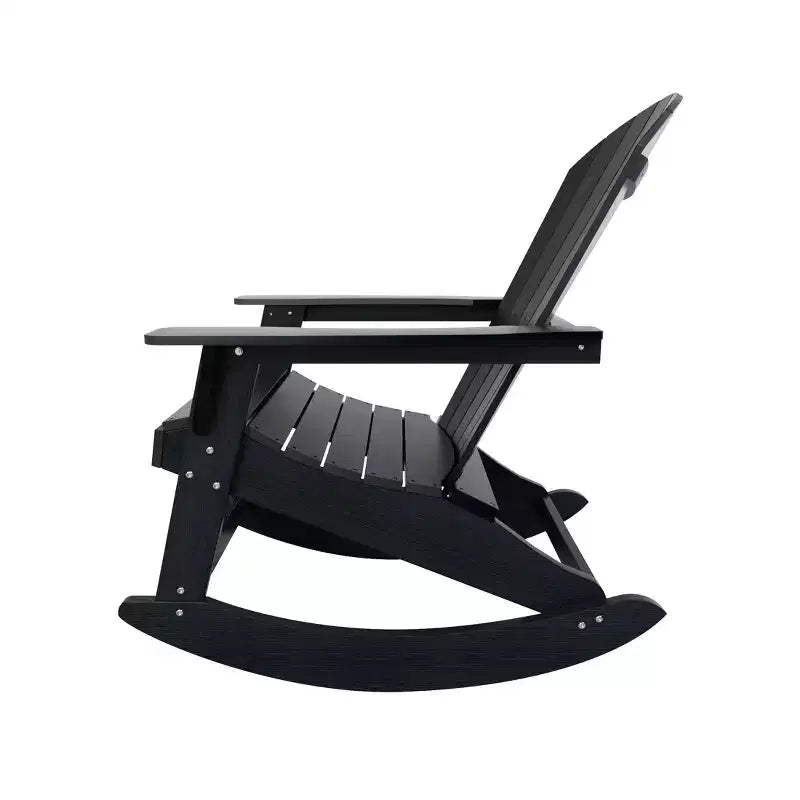 WestinTrends 2-Piece Outdoor Patio Adirondack Rocking Chair with Side Table Set