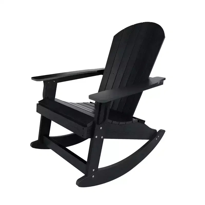 WestinTrends 2-Piece Outdoor Patio Adirondack Rocking Chair with Side Table Set