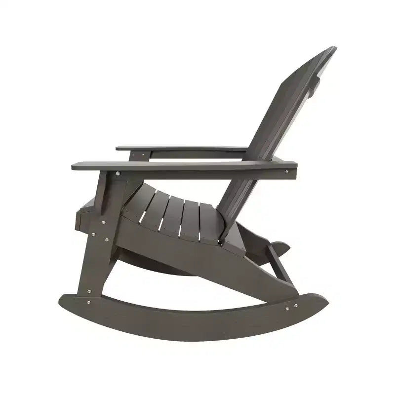 WestinTrends 2-Piece Outdoor Patio All-weather Adirondack Rocking Chair Set