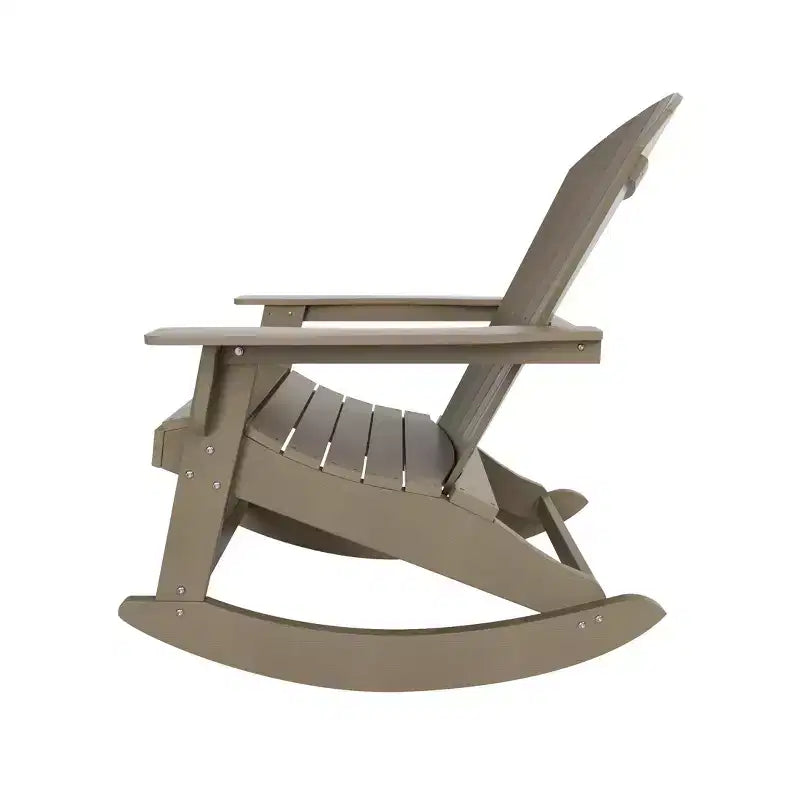 WestinTrends 2-Piece Outdoor Patio All-weather Adirondack Rocking Chair Set