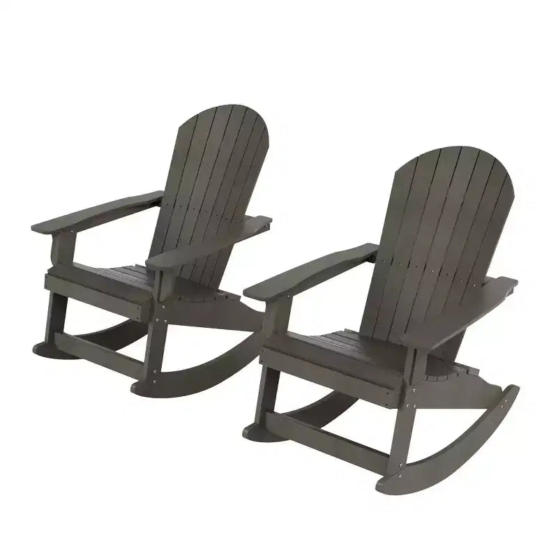 WestinTrends 2-Piece Outdoor Patio All-weather Adirondack Rocking Chair Set