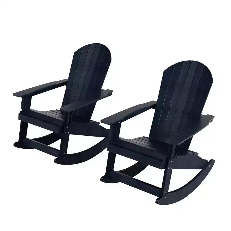 WestinTrends 2-Piece Outdoor Patio All-weather Adirondack Rocking Chair Set
