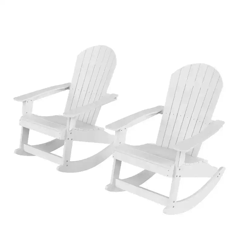WestinTrends 2-Piece Outdoor Patio All-weather Adirondack Rocking Chair Set