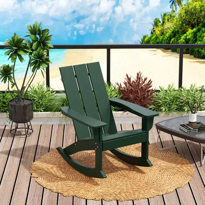WestinTrends Modern Adirondack Outdoor Rocking Chair (Set of 2)