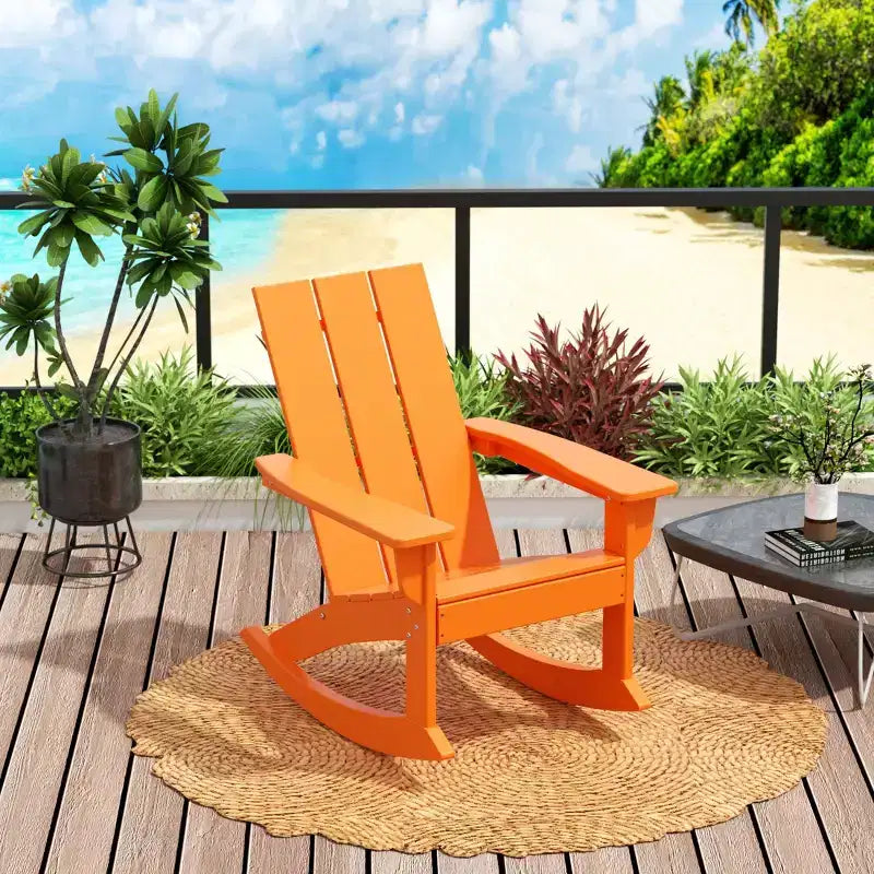 WestinTrends Modern Adirondack Outdoor Rocking Chair (Set of 2)