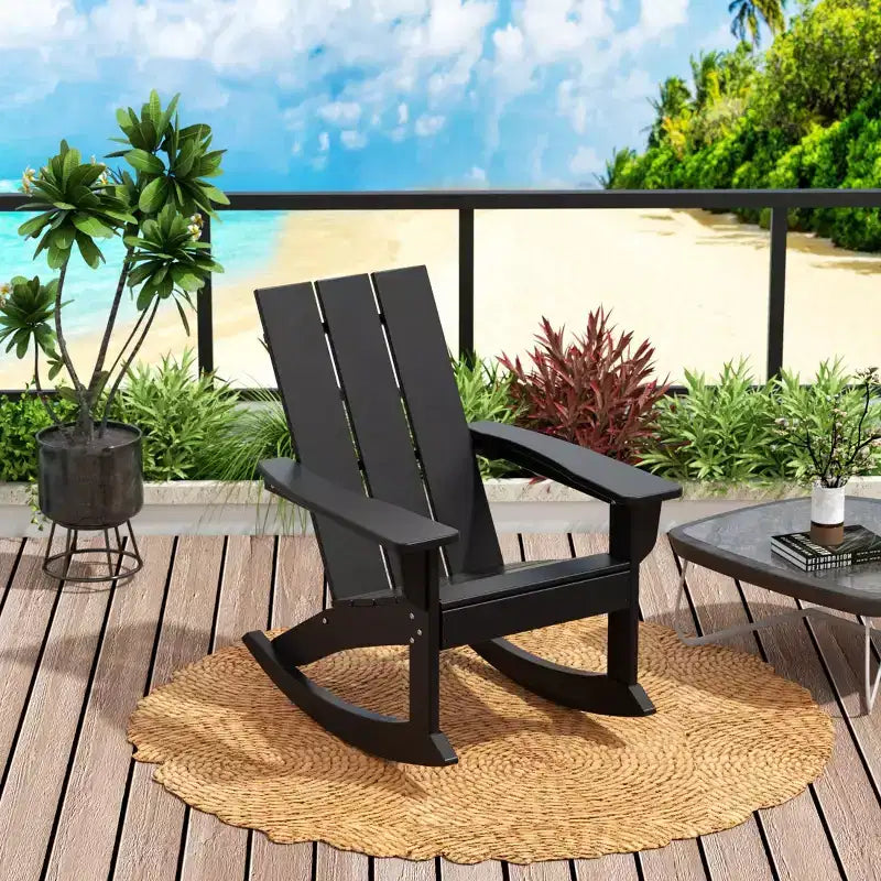 WestinTrends Modern Adirondack Outdoor Rocking Chair (Set of 2)