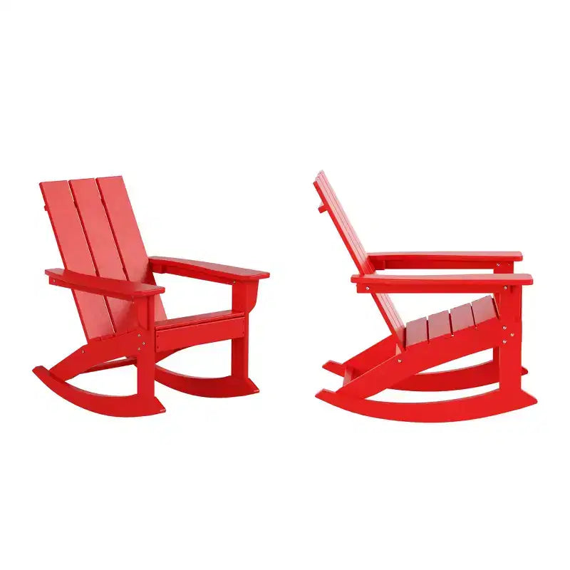 WestinTrends Modern Adirondack Outdoor Rocking Chair (Set of 2)