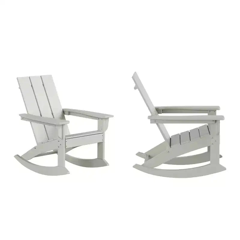 WestinTrends Modern Adirondack Outdoor Rocking Chair (Set of 2)
