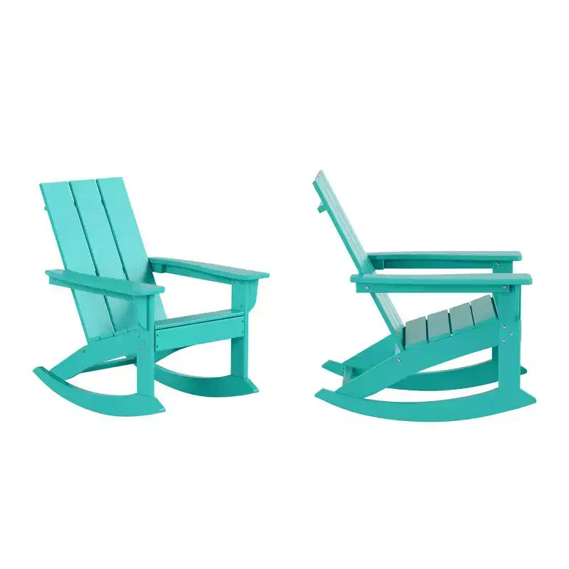 WestinTrends Modern Adirondack Outdoor Rocking Chair (Set of 2)