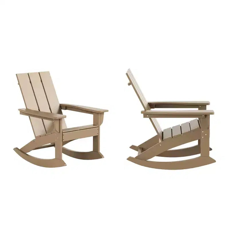 WestinTrends Modern Adirondack Outdoor Rocking Chair (Set of 2)