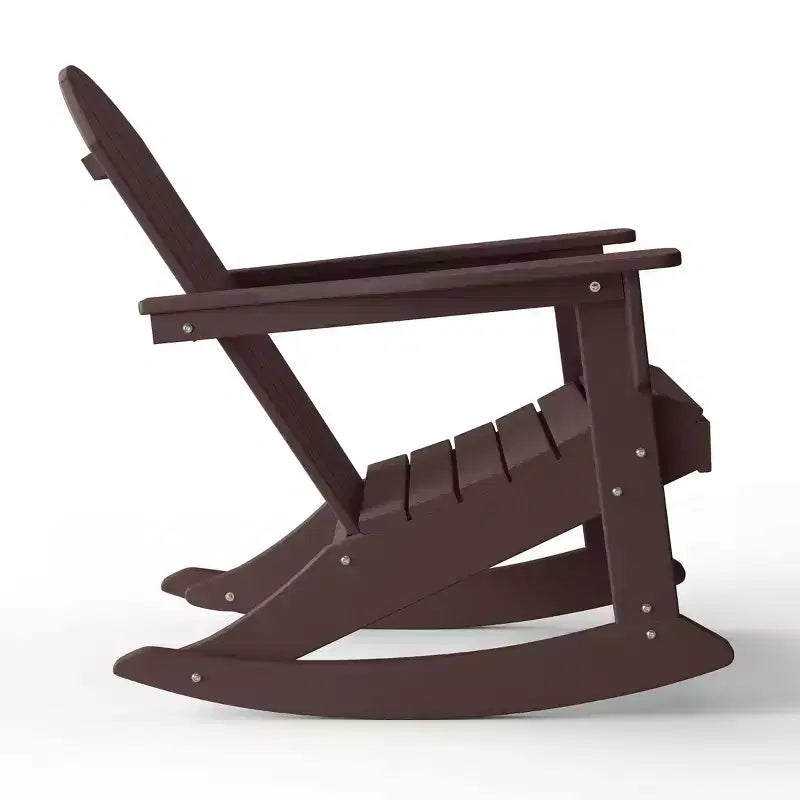 WestinTrends 2-Piece Set Outdoor Adirondack Rocking Chair with Side Table