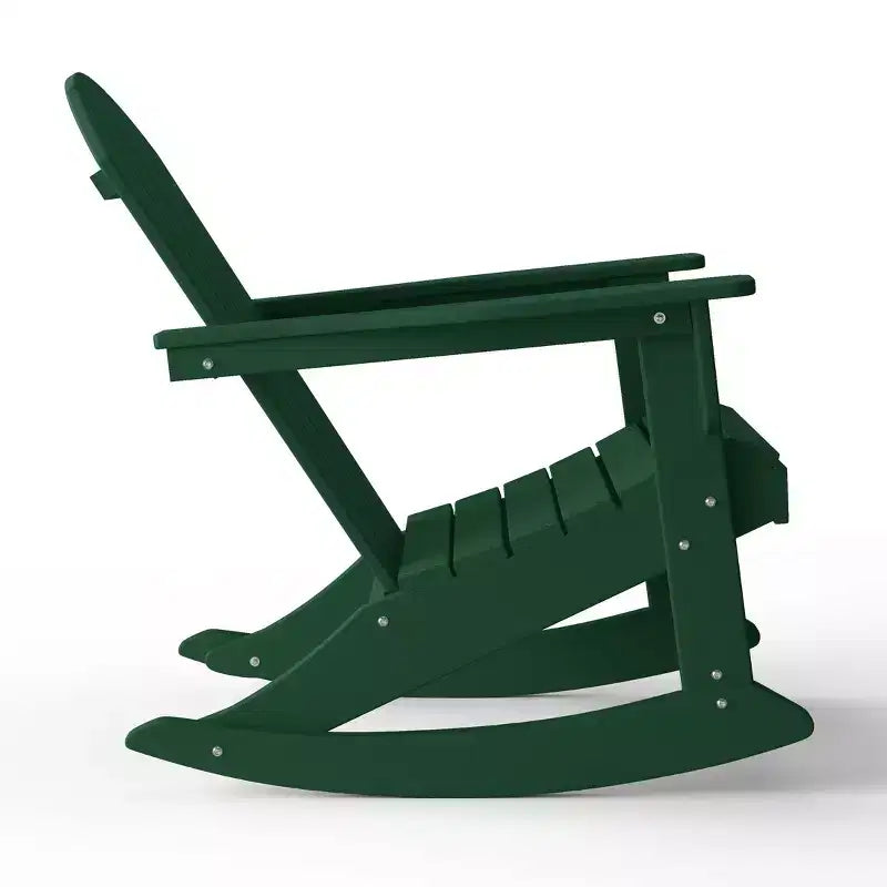 WestinTrends 2-Piece Set Outdoor Adirondack Rocking Chair with Side Table