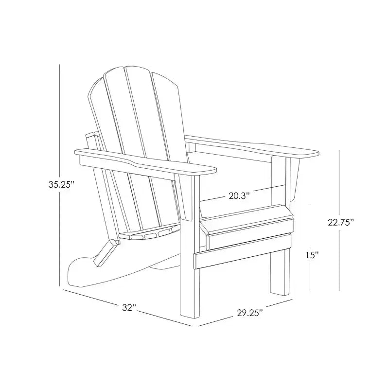 WestinTrends Ensemble de 7 chaises Adirondack pliantes d'extérieur avec table basse et table d'appoint