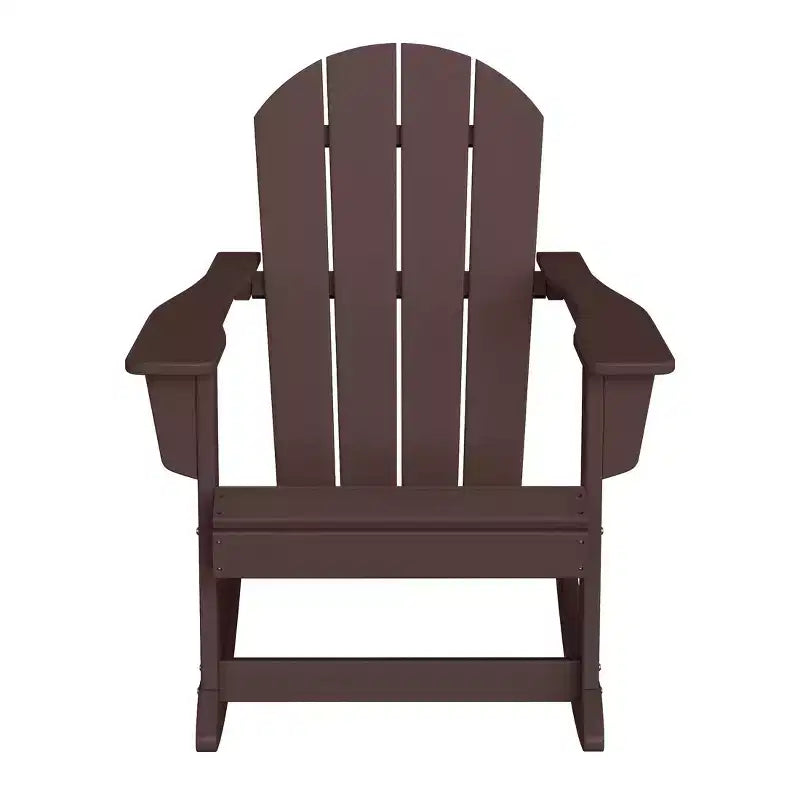 WestinTrends 3 Piece set Outdoor Patio Poly Adirondack rocking chairs with side table