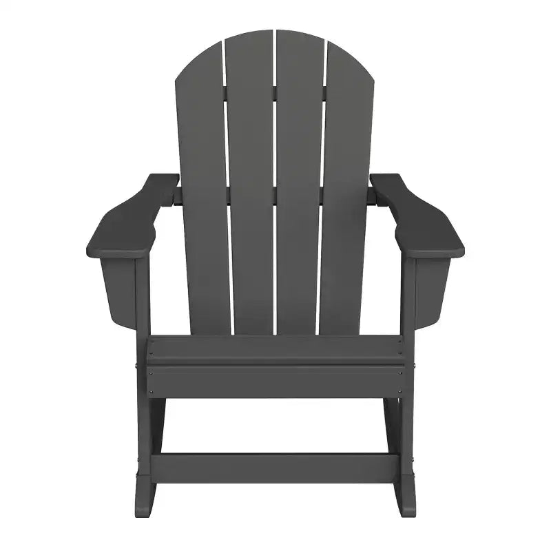 WestinTrends 3 Piece set Outdoor Patio Poly Adirondack rocking chairs with side table