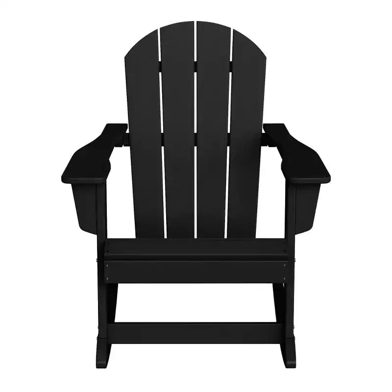WestinTrends 3 Piece set Outdoor Patio Poly Adirondack rocking chairs with side table