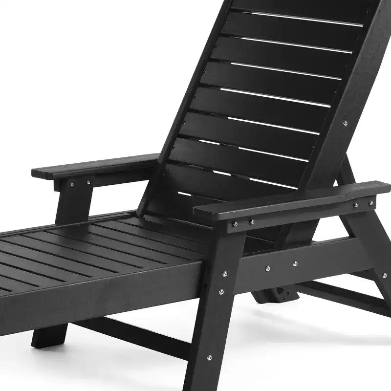 WestinTrends Adirondack Outdoor Chaise Lounge for Patio Garden Poolside (Set of 2)