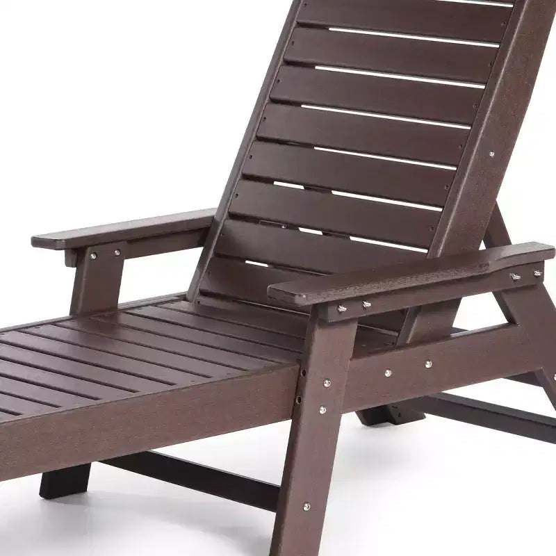 WestinTrends Adirondack Outdoor Chaise Lounge for Patio Garden Poolside (Set of 2)
