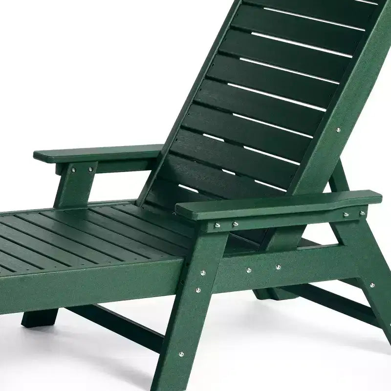 WestinTrends Adirondack Outdoor Chaise Lounge for Patio Garden Poolside (Set of 2)