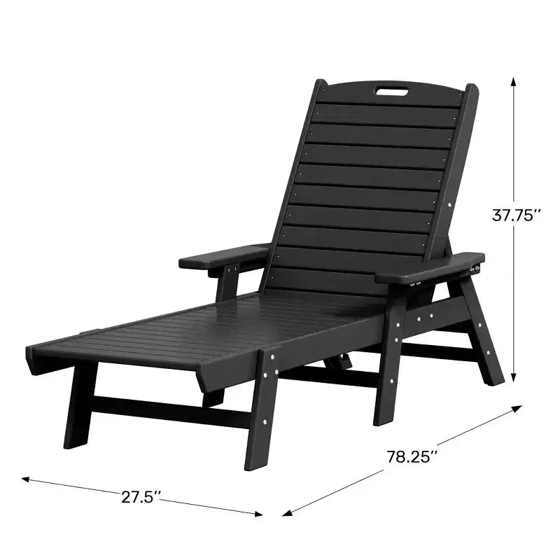 WestinTrends Adirondack Outdoor Chaise Lounge for Patio Garden Poolside (Set of 2)