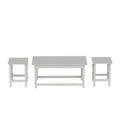 WestinTrends 3-Piece Outdoor Patio Adirondack Coffee and Side Table Set