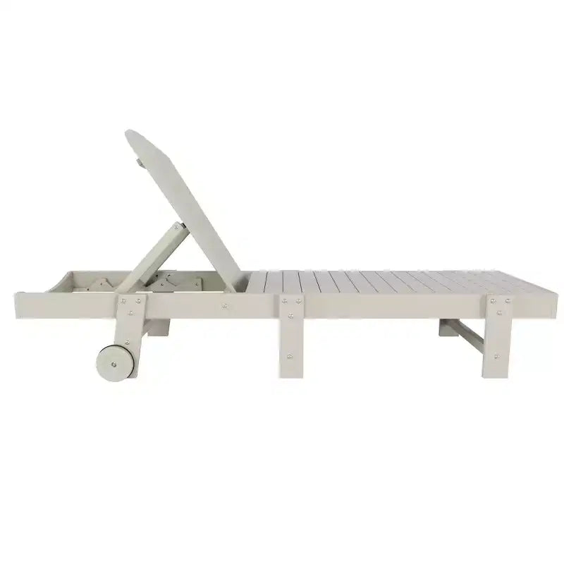 WestinTrends Malibu Adirondack Poly Reclining Chaise Lounge With Wheels