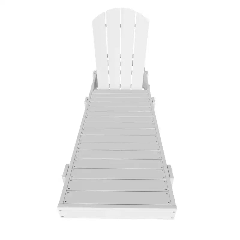 WestinTrends Malibu Adirondack Poly Reclining Chaise Lounge With Wheels