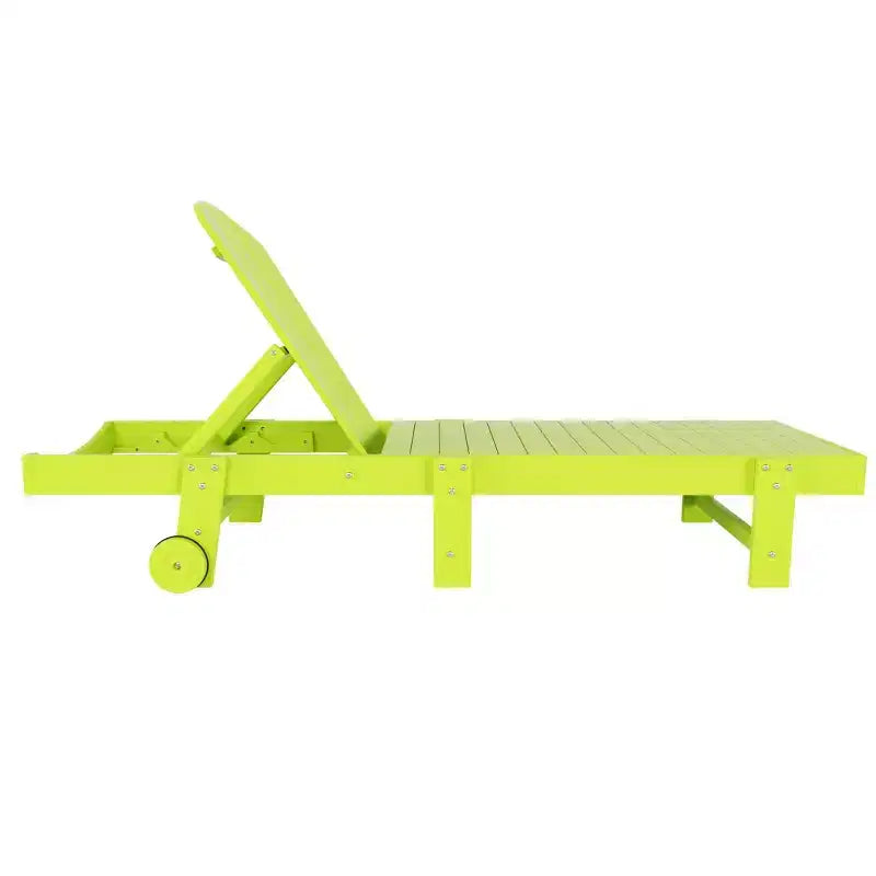 WestinTrends Malibu Adirondack Poly Reclining Chaise Lounge With Wheels