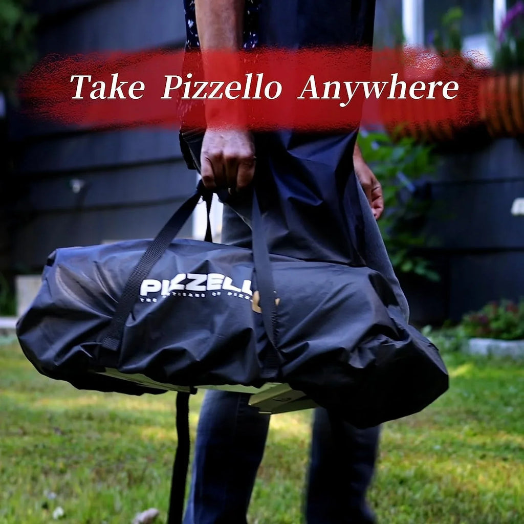 Multi-Fuel Outdoor Pizza Oven Stonebaked Pizza Maker with Gas Burner & Wood Box - 12 inch