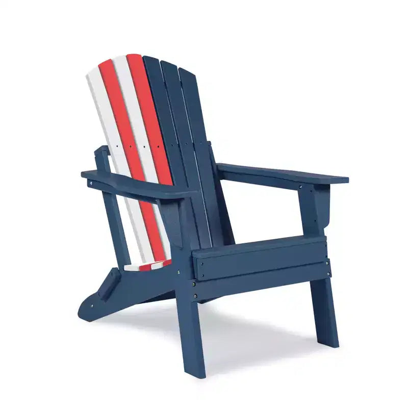 Aoodor Folding Adirondack Chair HDPE Outdoor All-Weather Chair for Patio, Garden, Backyard, Lawn, Fire Pit
