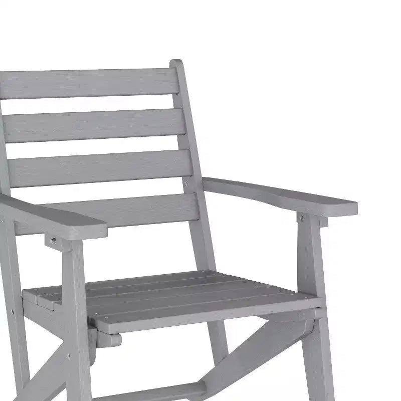 Merrick Lane Indoor/Outdoor Adirondack Dining Chair with Fold Out Cup Holder, Recycled All-Weather HDPE Adirondack Chair