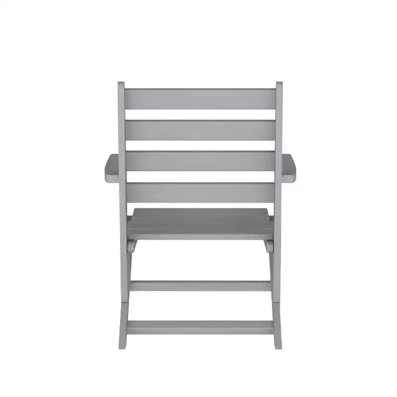 Merrick Lane Indoor/Outdoor Adirondack Dining Chair with Fold Out Cup Holder, Recycled All-Weather HDPE Adirondack Chair