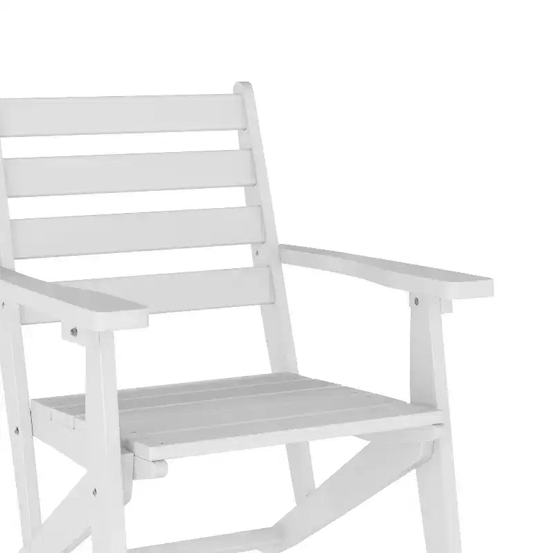 Merrick Lane Indoor/Outdoor Adirondack Dining Chair with Fold Out Cup Holder, Recycled All-Weather HDPE Adirondack Chair