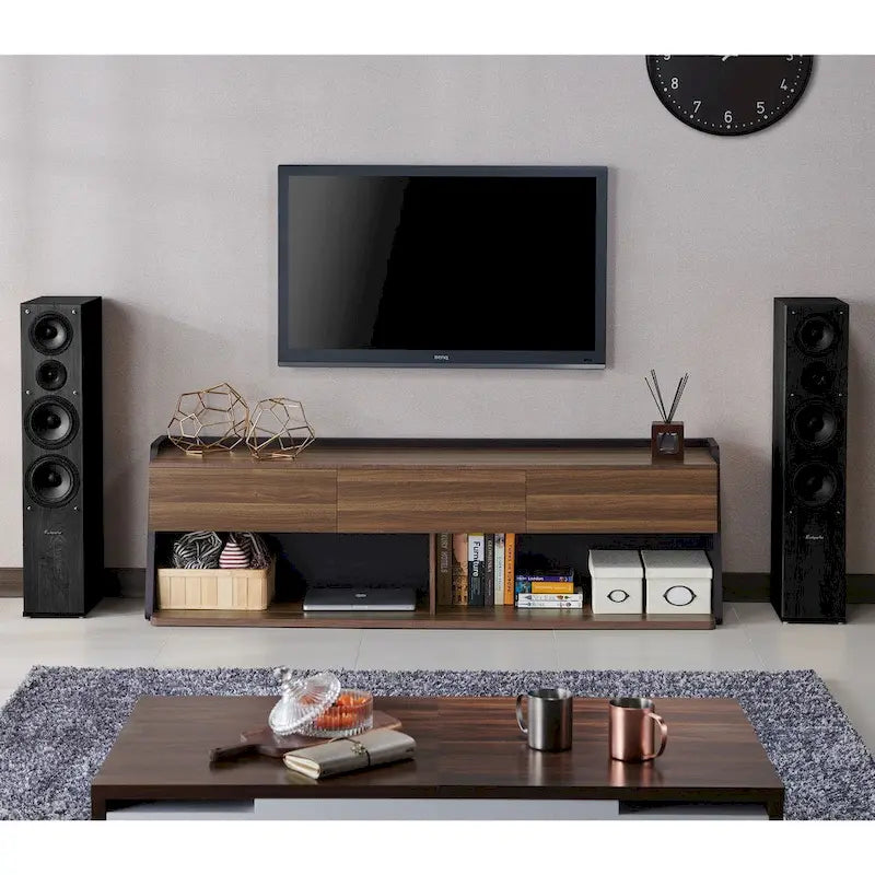 Alan Modern Walnut 73-inch 3-Drawer TV Console by Furniture of America