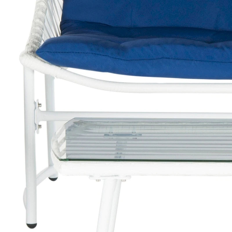 SAFAVIEH Outdoor Hildrun Rattan 4-Piece Set - 28W x 30D x 50H