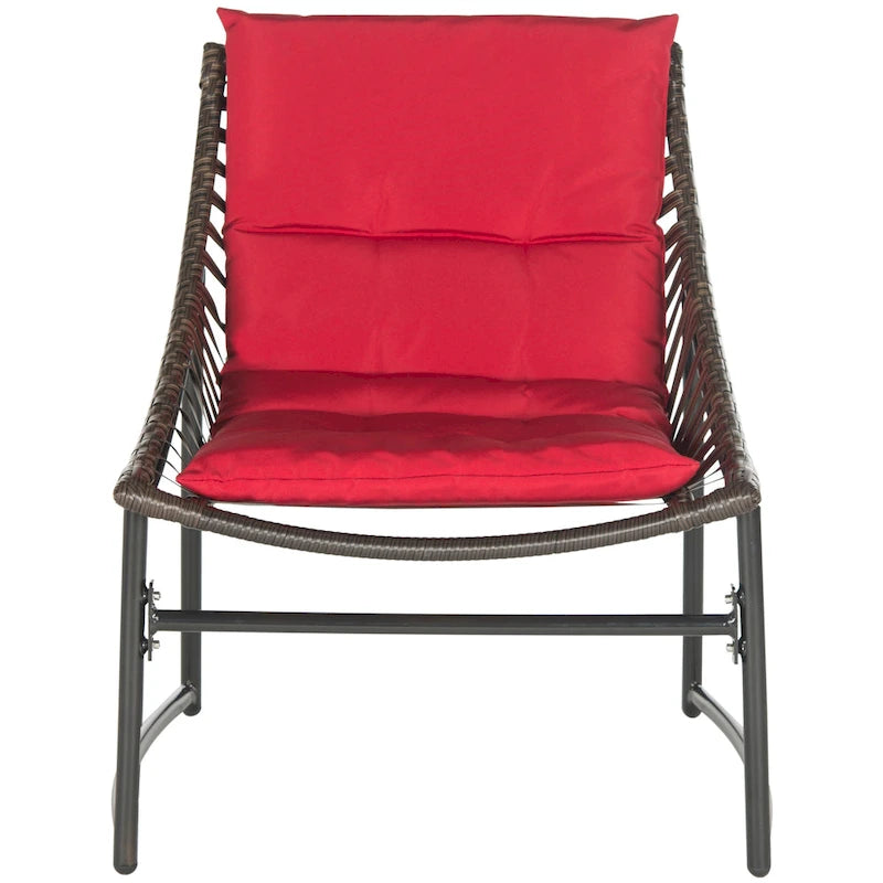 SAFAVIEH Outdoor Hildrun Rattan 4-Piece Set - 28W x 30D x 50H