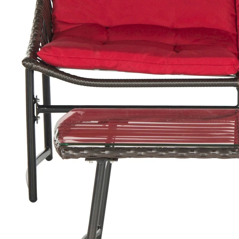 SAFAVIEH Outdoor Hildrun Rattan 4-Piece Set - 28W x 30D x 50H