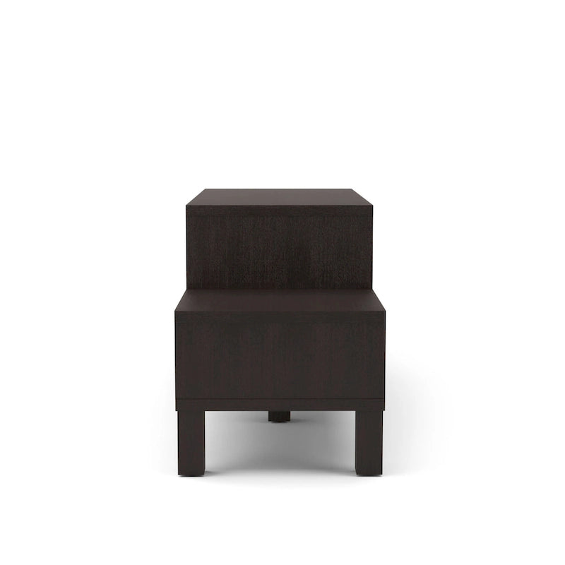 Meuble TV Rami Modern à 3 étagères, finition expresso, de Furniture of America, console multimédia élégante pour le divertissement dans le salon