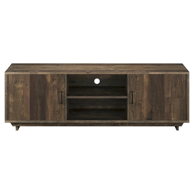 Vell Rustic Oak 63-inch Multi-functional Storage TV Console by Furniture of America