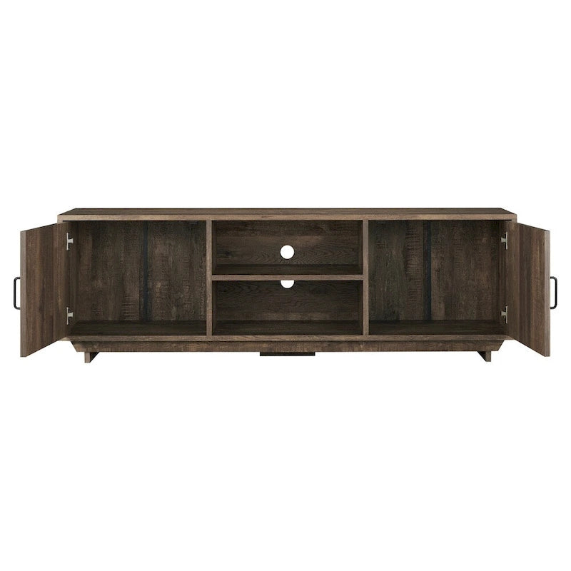 Vell Rustic Oak 63-inch Multi-functional Storage TV Console by Furniture of America