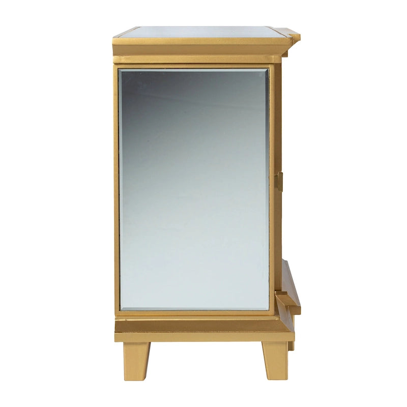 Meuble TV multimédia miroir avec insert de cheminée à changement de couleur pour téléviseurs jusqu'à 62 pouces SEI Furniture