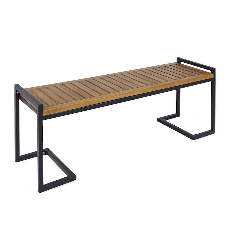 Banc en bois d'acacia et fer Kuehn par Christopher Knight Home