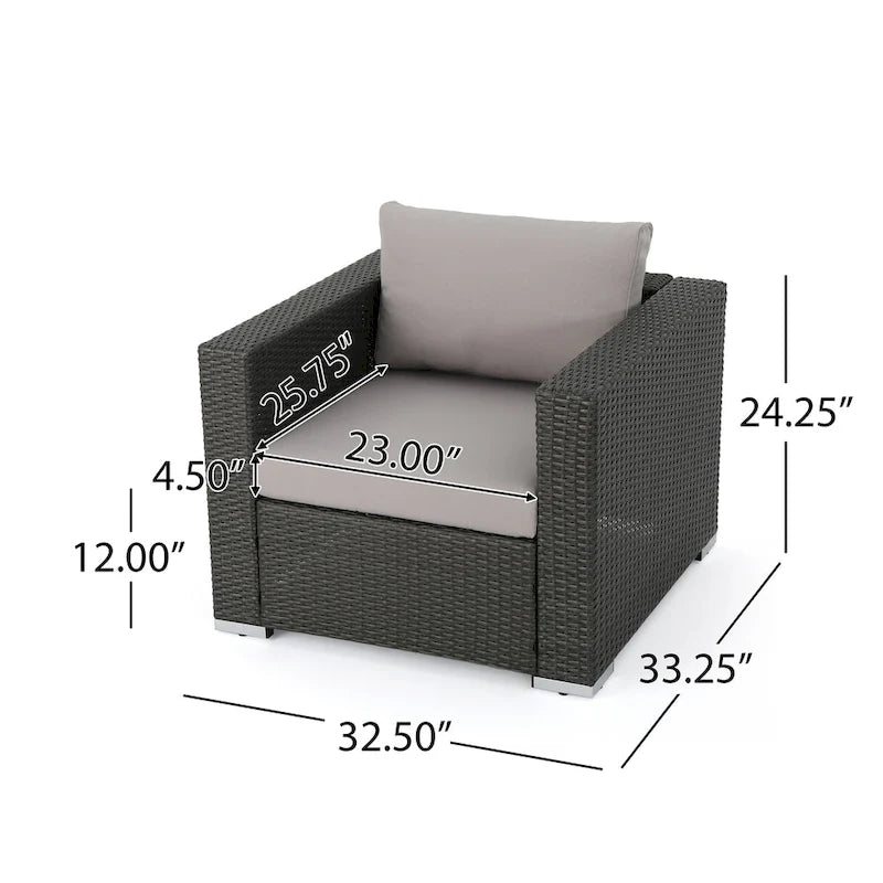 Fauteuil de jardin en osier Santa Rosa par Christopher Knight Home