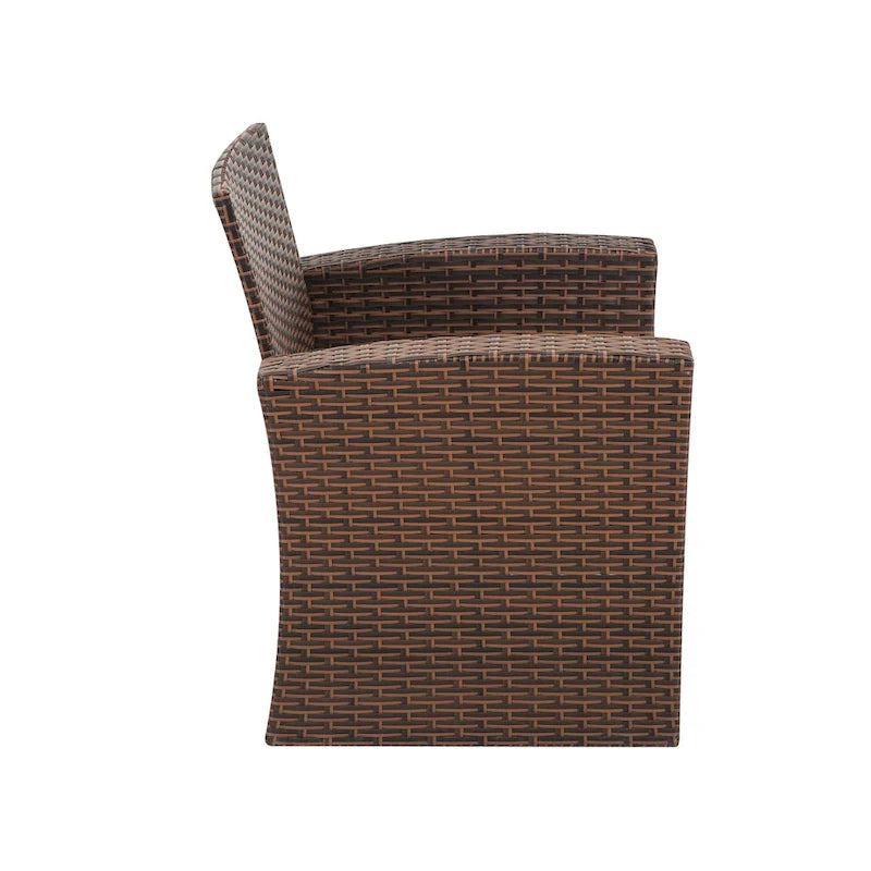 Grandview Outdoor – Ensemble de conversation de patio 4 pièces brun avec coussins