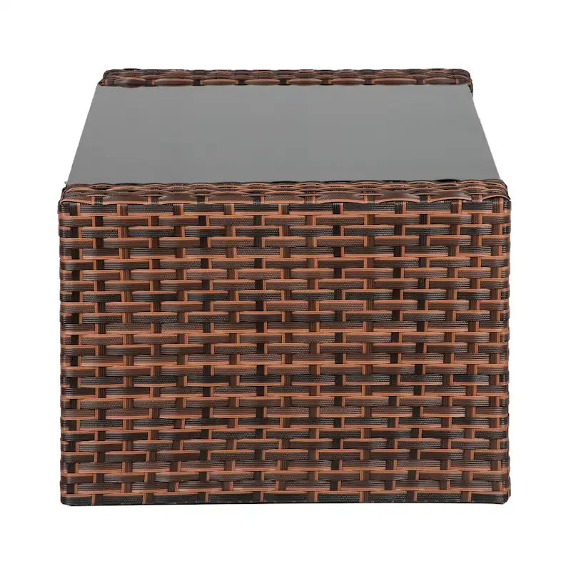 Grandview Outdoor – Ensemble de conversation de patio 4 pièces brun avec coussins